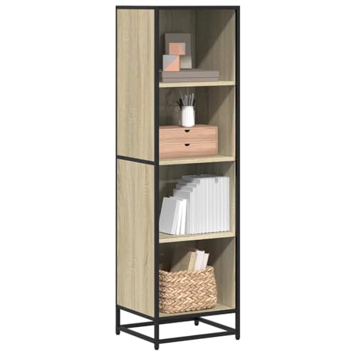 RMIHSJG Bücherregal Sonoma-Eiche 40x35x139 cm Holzwerkstoff Küchenregale Bücherregal Klein Regale Wohnzimmer Kleines Regal für Küche Arbeitszimmer Büro Wohnbereich von RMIHSJG