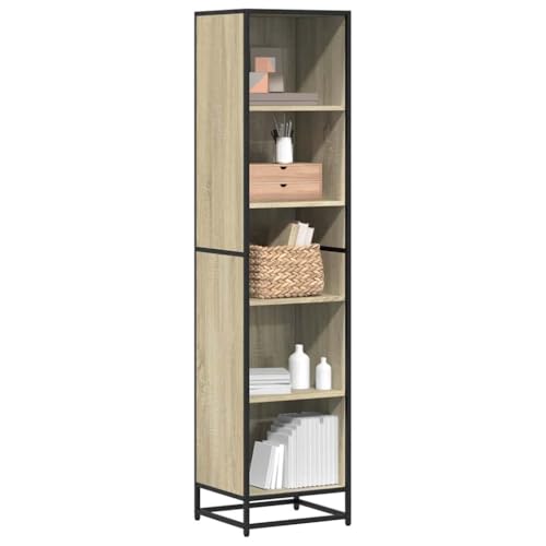 RMIHSJG Bücherregal Sonoma-Eiche 40x35x170,5 cm Holzwerkstoff Küchenregale Bücherregal Klein Regale Wohnzimmer Kleines Regal für Küche Arbeitszimmer Büro Wohnbereich von RMIHSJG