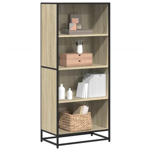 RMIHSJG Bücherregal Sonoma-Eiche 60x35x139 cm Holzwerkstoff Küchenregale Bücherregal Klein Regale Wohnzimmer Kleines Regal für Küche Arbeitszimmer Büro Wohnbereich von RMIHSJG