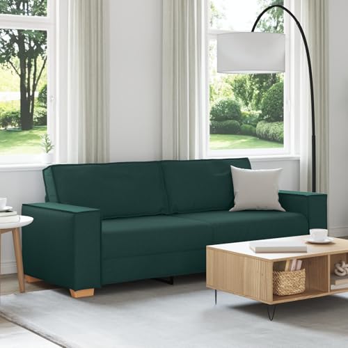 RMIHSJG Dunkelgrünes Zeitgenössisches Sofa mit Bequemen Kissen, Modernes Design für Wohnzimmer, 180 cm Breite, Stabiles Holzgestell und Farbechtes Polyester RMIHSJG Dunkelgrünes Zeitgenössisches Sofa mit Bequemen Kissen, Modernes Design für Wohnzimmer, 180 cm Breite, Stabiles Holzgestell und Farbechtes Polyester von RMIHSJG