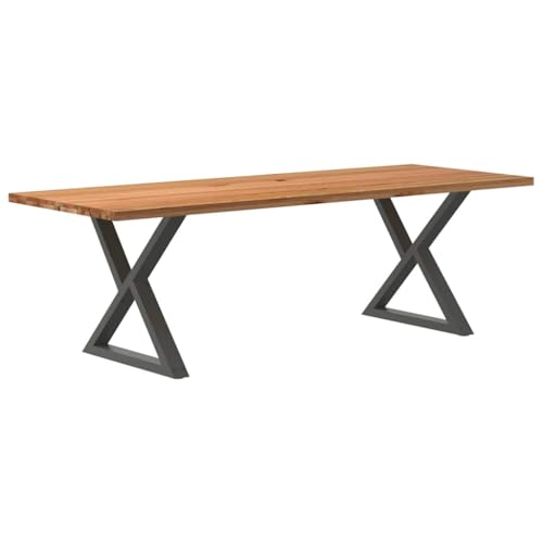 RMIHSJG Esstisch Hellbraun Tafel Dinner Table für Restaurant 240x90x74 cm Massivholz Eiche Rechteckig von RMIHSJG
