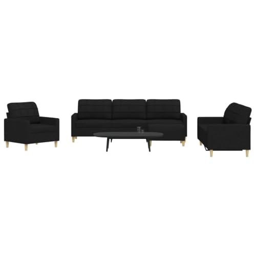 RMIHSJG Gemütliche 3-Sitzer Sofagarnitur mit Hocker, Polsterstoff Sofa Set für Wohnzimmer, Bequemes Sitzgruppe aus strapazierfähigem Polyester und Metallrahmen, Grau RMIHSJG Gemütliche 3-Sitzer Sofagarnitur mit Hocker, Polsterstoff Sofa Set für Wohnzimmer, Bequemes Sitzgruppe aus strapazierfähigem Polyester und Metallrahmen, Grau von RMIHSJG