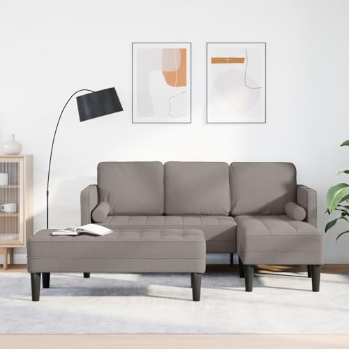 RMIHSJG L-förmiges Sofa-Set aus atmungsaktivem Polyesterstoff, taupefarbenes modulares Ecksofa mit hohem Sitzkomfort für modernes Wohnzimmer RMIHSJG L-förmiges Sofa-Set aus atmungsaktivem Polyesterstoff, taupefarbenes modulares Ecksofa mit hohem Sitzkomfort für modernes Wohnzimmer von RMIHSJG