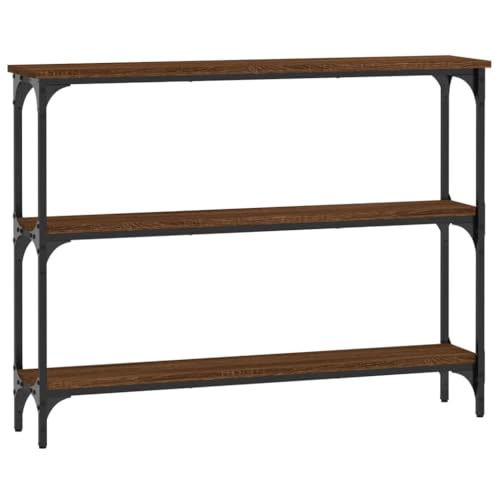 RMIHSJG Outdoor Tisch Klein Kleiner Gartentisch Kleiner Tisch Campingtisch Klein - Konsolentisch Braun Eichen-Optik 100x22,5x75 cm Holzwerkstoff für Outdoor Pool Balkon Camping von RMIHSJG