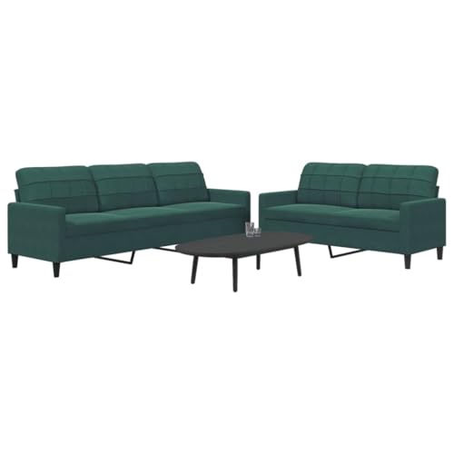 RMIHSJG Samt Sofa 3-Sitzer mit Metallgestell, Bequemes Polstermöbel für Wohnzimmer, Modernes Design Sofagarnitur mit Hohem Sitzkomfort und Langlebiger Stabilität von RMIHSJG