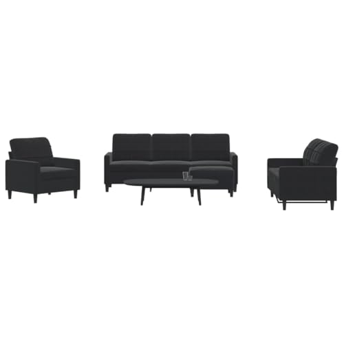RMIHSJG Samt Sofagarnitur 3-Sitzer mit Hocker, Modernes Sofa Set Metallgestell und Dicke Polsterung für Wohnzimmer, Bequemes Sitzgruppe für Entspannung und Fernsehen RMIHSJG Samt Sofagarnitur 3-Sitzer mit Hocker, Modernes Sofa Set Metallgestell und Dicke Polsterung für Wohnzimmer, Bequemes Sitzgruppe für Entspannung und Fernsehen von RMIHSJG