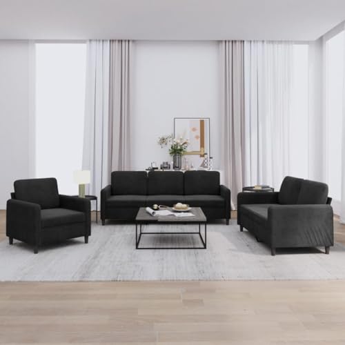 RMIHSJG Samt Sofagarnitur 3-Sitzer mit Metallgestell, Bequemes Polstersofa für Wohnzimmer, Weiches Velours Sofa Set mit Stabiler Konstruktion und Hoher Belastbarkeit RMIHSJG Samt Sofagarnitur 3-Sitzer mit Metallgestell, Bequemes Polstersofa für Wohnzimmer, Weiches Velours Sofa Set mit Stabiler Konstruktion und Hoher Belastbarkeit von RMIHSJG