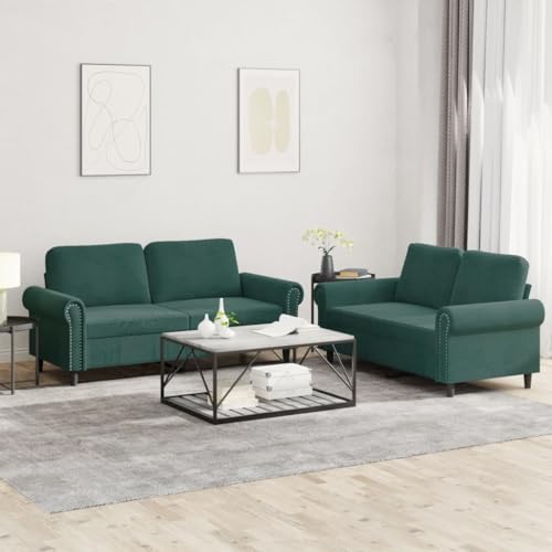 RMIHSJG Samt Sofagarnitur 3-Sitzer mit Metallgestell, Bequemes Wohnzimmer Sofa mit Polsterung, Plüsch Sofaset für Entspannung und Fernsehen, Stabiles Sitzmöbel für RMIHSJG Samt Sofagarnitur 3-Sitzer mit Metallgestell, Bequemes Wohnzimmer Sofa mit Polsterung, Plüsch Sofaset für Entspannung und Fernsehen, Stabiles Sitzmöbel für von RMIHSJG