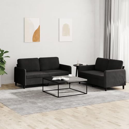 RMIHSJG Samt Sofagarnitur 3-Sitzer mit Metallgestell, Bequemes Wohnzimmer Sofa mit Polsterung, Sitzbank für Entspannung und Fernsehen, Stabiles Design bis 110 kg von RMIHSJG