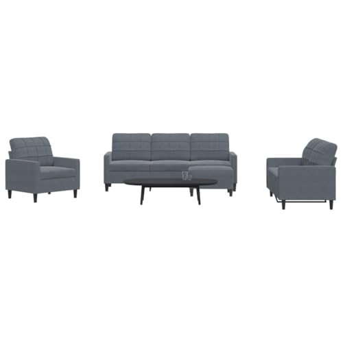 RMIHSJG Samt Sofagarnitur mit Hocker, Modernes 3-Sitzer Sofa Set mit Metallgestell, Bequeme Polstergarnitur für Wohnzimmer, Schlafzimmer und kleine Räume RMIHSJG Samt Sofagarnitur mit Hocker, Modernes 3-Sitzer Sofa Set mit Metallgestell, Bequeme Polstergarnitur für Wohnzimmer, Schlafzimmer und kleine Räume von RMIHSJG