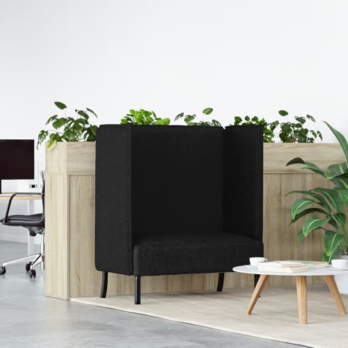 RMIHSJG Schlankes Modernes Ecksofa in Schwarz mit Ergonomischer Unterstützung und Kompaktem Design für Wohnzimmer und Büro-Lounge von RMIHSJG