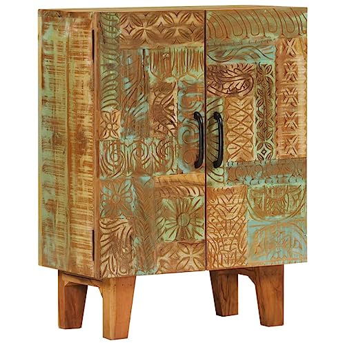 RMIHSJG Sideboard Handgeschnitzt 55x30x75 cm Altholz Massiv Couch Tisch Couchtisch Coffee Table Kleiner Beistelltisch für Wohnzimmer Outdoor Büro Schlafzimmer von RMIHSJG