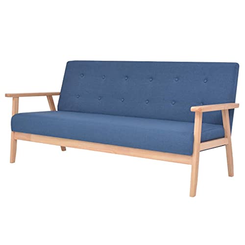 RMIHSJG Skandinavisches Dreisitzer-Sofa aus Massivholz mit Polyesterbezug – Bequemes Sitzmöbel für Wohnzimmer, Relaxen und Fernsehen, Einfache Montage RMIHSJG Skandinavisches Dreisitzer-Sofa aus Massivholz mit Polyesterbezug – Bequemes Sitzmöbel für Wohnzimmer, Relaxen und Fernsehen, Einfache Montage von RMIHSJG