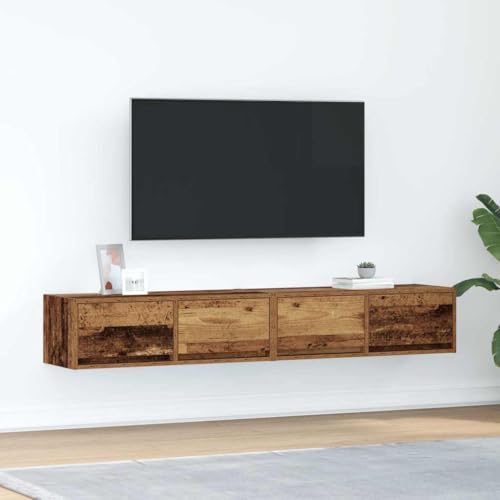RMIHSJG TV-Schränke 2 STK. Altholz-Optik Couchtisch tv möbel hängeschrank tv Board 80x31x25,5 cm Holzwerkstoff RMIHSJG TV-Schränke 2 STK. Altholz-Optik Couchtisch tv möbel hängeschrank tv Board 80x31x25,5 cm Holzwerkstoff von RMIHSJG