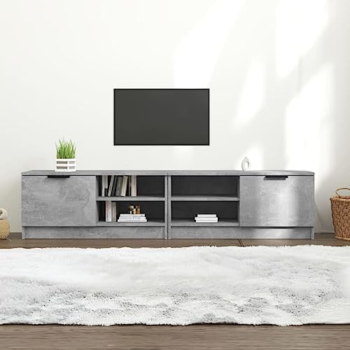RMIHSJG TV-Schränke 2 STK. Betongrau tv unterschrank Fernsehschrank Sideboard tv hängeschrank 80x35x36,5 cm Holzwerkstoff RMIHSJG TV-Schränke 2 STK. Betongrau tv unterschrank Fernsehschrank Sideboard tv hängeschrank 80x35x36,5 cm Holzwerkstoff von RMIHSJG