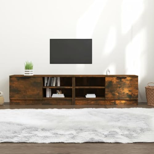 RMIHSJG TV-Schränke 2 STK. Räuchereiche Fernsehtisch Fernseher Schrank tv Board Sideboard hängend 80x35x36,5 cm Holzwerkstoff RMIHSJG TV-Schränke 2 STK. Räuchereiche Fernsehtisch Fernseher Schrank tv Board Sideboard hängend 80x35x36,5 cm Holzwerkstoff von RMIHSJG