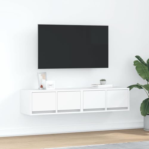 RMIHSJG TV-Schränke 2 STK. Weiß hängeschrank Fernseher Tisch Sideboard tv Sideboard hängend 60x31x25,5 cm Holzwerkstoff RMIHSJG TV-Schränke 2 STK. Weiß hängeschrank Fernseher Tisch Sideboard tv Sideboard hängend 60x31x25,5 cm Holzwerkstoff von RMIHSJG