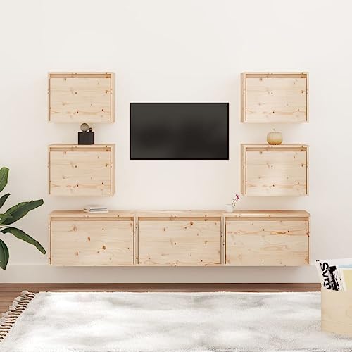 RMIHSJG TV-Schränke 7 STK. Massivholz Kiefer tv Board Konsolentisch mit Schubladen Couchtisch lowboard RMIHSJG TV-Schränke 7 STK. Massivholz Kiefer tv Board Konsolentisch mit Schubladen Couchtisch lowboard von RMIHSJG