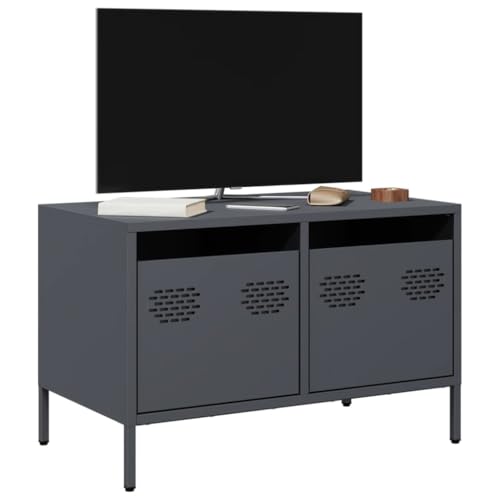 RMIHSJG TV-Schrank Anthrazit tv Cabinet kommode Sideboard Wohnzimmer tv möbel 68x39x43,5 cm Kaltgewalzter Stahl von RMIHSJG