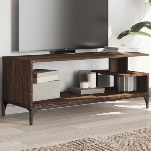 RMIHSJG TV-Schrank Braun Eichen-Optik Couchtisch HiFi Rack Fernsehschrank tv Cabinet 102x40x41 cm Holzwerkstoff Stahl RMIHSJG TV-Schrank Braun Eichen-Optik Couchtisch HiFi Rack Fernsehschrank tv Cabinet 102x40x41 cm Holzwerkstoff Stahl von RMIHSJG
