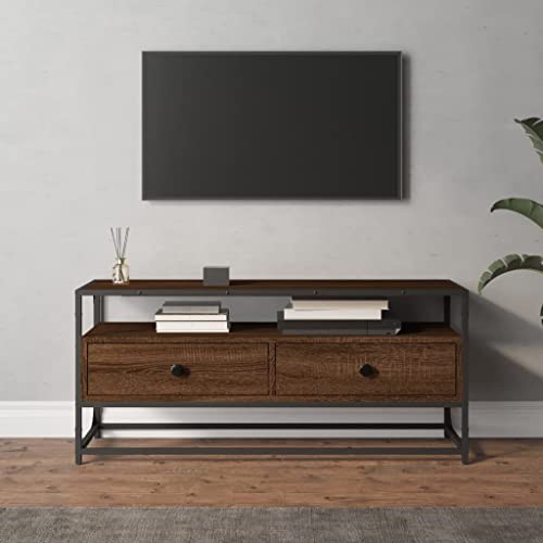 RMIHSJG TV-Schrank Braun Eichen-Optik tv kommode Sideboard hängend wohnzimmerschrank Fernseher Schrank 100x35x45 cm Holzwerkstoff von RMIHSJG