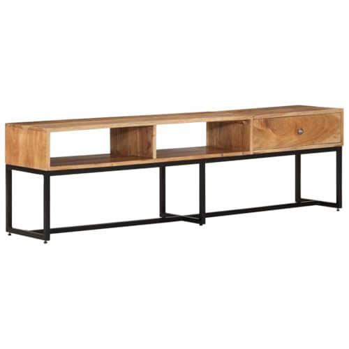 RMIHSJG TV-Schrank Fernseher Schrank tv möbel tv kommode Couchtisch 160x30x45 cm Massivholz Akazie von RMIHSJG