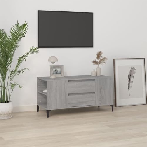 RMIHSJG TV-Schrank Grau Sonoma tv Board hängeschrank Konsolentisch mit Schubladen Couchtisch 102x44,5x50 cm Holzwerkstoff RMIHSJG TV-Schrank Grau Sonoma tv Board hängeschrank Konsolentisch mit Schubladen Couchtisch 102x44,5x50 cm Holzwerkstoff von RMIHSJG