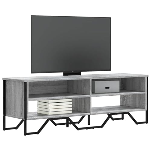 RMIHSJG TV-Schrank Grau Sonoma tv kommode tv Cabinet wohnzimmerschrank Fernseher Schrank 122x34x41 cm Holzwerkstoff von RMIHSJG