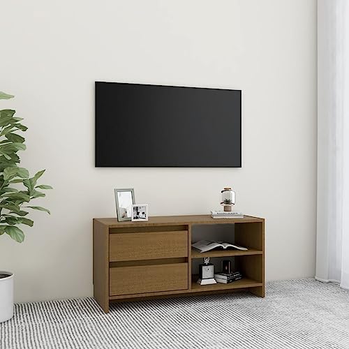 RMIHSJG TV-Schrank Honigbraun Fernsehschrank Fernseher Schrank kommode Konsolentisch mit Schubladen 80x31x39 cm Massivholz Kiefer RMIHSJG TV-Schrank Honigbraun Fernsehschrank Fernseher Schrank kommode Konsolentisch mit Schubladen 80x31x39 cm Massivholz Kiefer von RMIHSJG