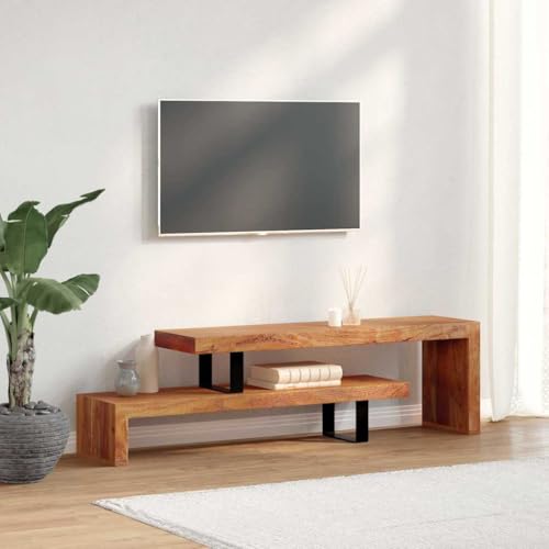 RMIHSJG TV-Schrank Massivholz Akazie tv Board tv möbel Sideboard Wohnzimmer Fernsehschrank von RMIHSJG