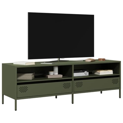 RMIHSJG TV-Schrank Olivgrün kommode tv Board HiFi Rack tv Regal 135x39x43,5 cm Kaltgewalzter Stahl RMIHSJG TV-Schrank Olivgrün kommode tv Board HiFi Rack tv Regal 135x39x43,5 cm Kaltgewalzter Stahl von RMIHSJG