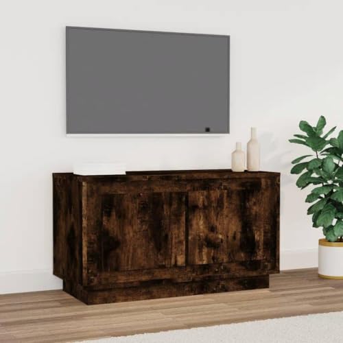 RMIHSJG TV-Schrank Räuchereiche Fernseher Schrank tv Bank wohnzimmerschrank Fernsehtisch 80x35x45 cm Holzwerkstoff von RMIHSJG