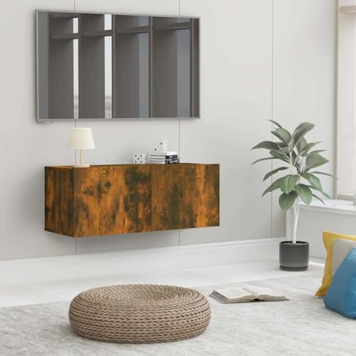 RMIHSJG TV-Schrank Räuchereiche Konsolentisch mit Schubladen tv Bank wohnzimmerschrank Fernseher Tisch 80x30x30 cm Holzwerkstoff RMIHSJG TV-Schrank Räuchereiche Konsolentisch mit Schubladen tv Bank wohnzimmerschrank Fernseher Tisch 80x30x30 cm Holzwerkstoff von RMIHSJG