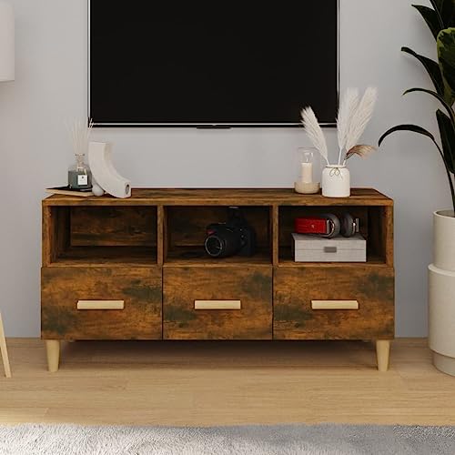 RMIHSJG TV-Schrank Räuchereiche Sideboard Wohnzimmer tv möbel Couchtisch kommode 102x36x50 cm Holzwerkstoff von RMIHSJG