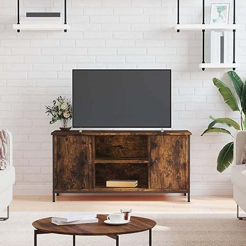 RMIHSJG TV-Schrank Räuchereiche kommode tv Regal tv Board lowboard 100x40x50 cm Holzwerkstoff von RMIHSJG