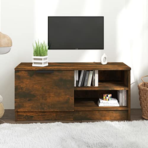 RMIHSJG TV-Schrank Räuchereiche tv Board tv möbel Sideboard Wohnzimmer Sideboard hängend 80x35x36,5 cm Holzwerkstoff RMIHSJG TV-Schrank Räuchereiche tv Board tv möbel Sideboard Wohnzimmer Sideboard hängend 80x35x36,5 cm Holzwerkstoff von RMIHSJG