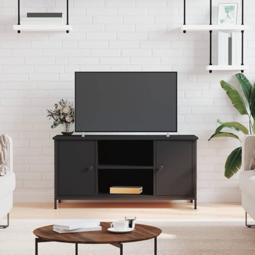 RMIHSJG TV-Schrank Schwarz Fernseher Tisch Sideboard Wohnzimmer tv Bank tv Cabinet 100x40x50 cm Holzwerkstoff RMIHSJG TV-Schrank Schwarz Fernseher Tisch Sideboard Wohnzimmer tv Bank tv Cabinet 100x40x50 cm Holzwerkstoff von RMIHSJG
