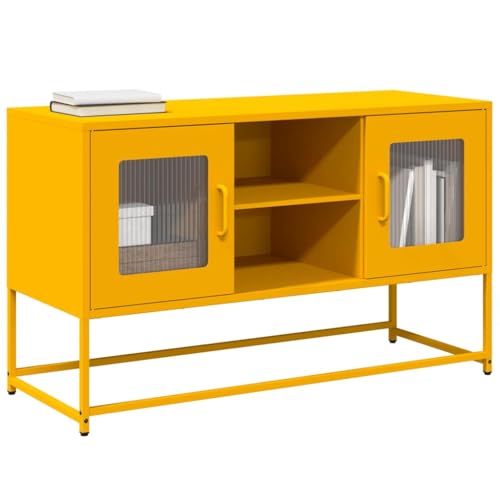 RMIHSJG TV-Schrank Senfgelb Sideboard Wohnzimmer hängeschrank Sideboard hängend lowboard 100,5x39x60,5 cm Stahl RMIHSJG TV-Schrank Senfgelb Sideboard Wohnzimmer hängeschrank Sideboard hängend lowboard 100,5x39x60,5 cm Stahl von RMIHSJG