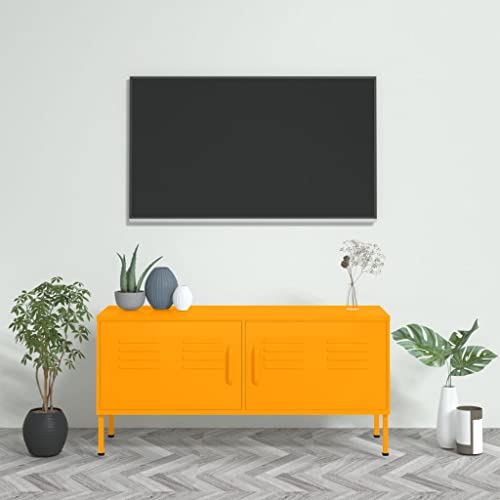 RMIHSJG TV-Schrank Senfgelb tv unterschrank Sideboard tv Fernseher kommode hängeschrank 105x35x50 cm Stahl RMIHSJG TV-Schrank Senfgelb tv unterschrank Sideboard tv Fernseher kommode hängeschrank 105x35x50 cm Stahl von RMIHSJG