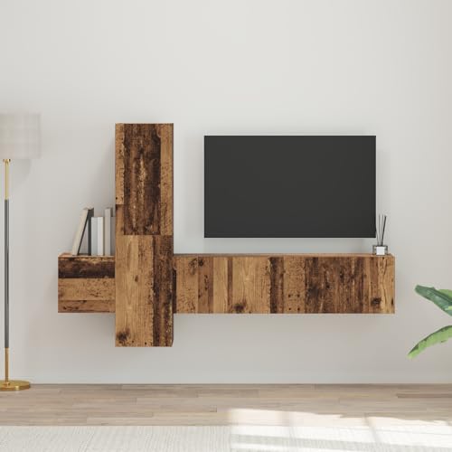 RMIHSJG TV-Schrank-Set 5 pcs Altes Holz Mittel tv unterschrank Sideboard hängend hängeschrank Fernsehtisch 181 x 30 x 120 cm RMIHSJG TV-Schrank-Set 5 pcs Altes Holz Mittel tv unterschrank Sideboard hängend hängeschrank Fernsehtisch 181 x 30 x 120 cm von RMIHSJG