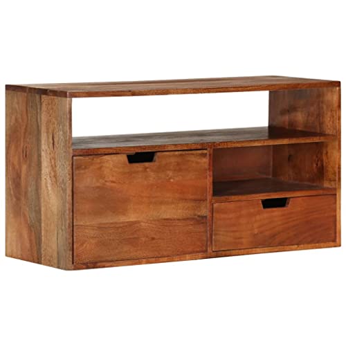 RMIHSJG TV-Schrank Sideboard Wohnzimmer Sideboard tv tv Regal Fernseher kommode 80x30x42 cm Massivholz Akazie von RMIHSJG