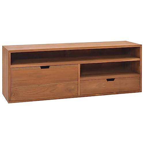 RMIHSJG TV-Schrank Sideboard hängend Fernsehtisch tv Board HiFi Rack 110x30x40 cm Teak Massivholz RMIHSJG TV-Schrank Sideboard hängend Fernsehtisch tv Board HiFi Rack 110x30x40 cm Teak Massivholz von RMIHSJG