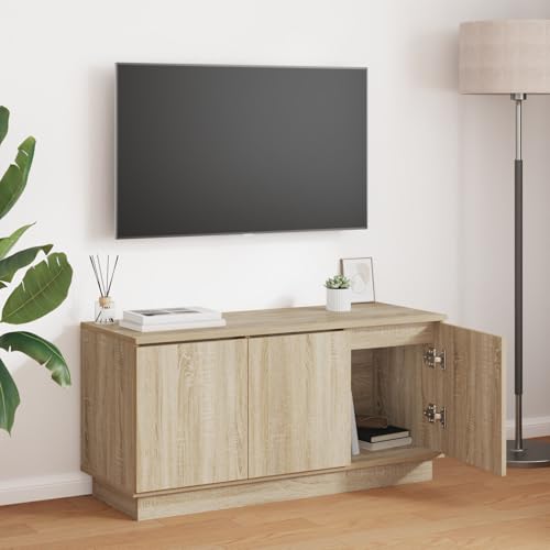 RMIHSJG TV-Schrank Sonoma Eiche lowboard Sideboard tv kommode wohnzimmerschrank 100x38x49 cm Holzwerkstoff von RMIHSJG
