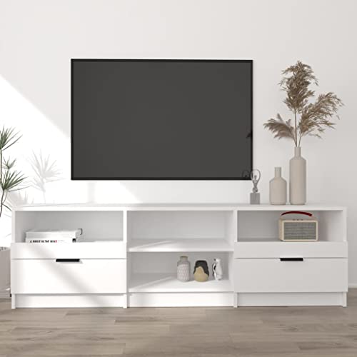 RMIHSJG TV-Schrank Weiß tv möbel tv unterschrank Konsolentisch mit Schubladen lowboard 150x33,5x45 cm Holzwerkstoff RMIHSJG TV-Schrank Weiß tv möbel tv unterschrank Konsolentisch mit Schubladen lowboard 150x33,5x45 cm Holzwerkstoff von RMIHSJG