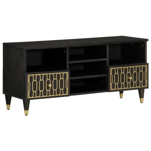 RMIHSJG TV-Schrank hängeschrank Couchtisch Fernseher Schrank kommode 100x33x46 cm Massivholz Mango von RMIHSJG