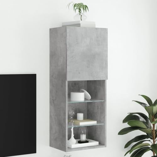 RMIHSJG TV-Schrank mit LED-Leuchten Betongrau lowboard wohnzimmerschrank hängeschrank tv ständer 40,5x30x102 cm RMIHSJG TV-Schrank mit LED-Leuchten Betongrau lowboard wohnzimmerschrank hängeschrank tv ständer 40,5x30x102 cm von RMIHSJG