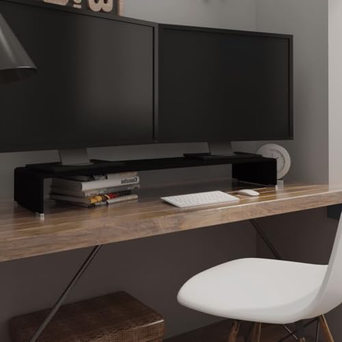 RMIHSJG TV-Tisch/Bildschirmerhöhung Glas Schwarz tv möbel tv ständer Fernseher Tisch Sideboard hängend 110x30x13 cm RMIHSJG TV-Tisch/Bildschirmerhöhung Glas Schwarz tv möbel tv ständer Fernseher Tisch Sideboard hängend 110x30x13 cm von RMIHSJG