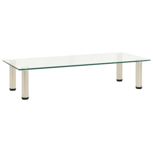 RMIHSJG TV-Tisch lowboard Sideboard tv Fernseher kommode tv ständer 80x35x17 cm Transparentes Hartglas von RMIHSJG
