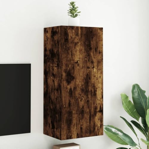 RMIHSJG TV-Wandschrank Räuchereiche HiFi Rack tv Cabinet Couchtisch Fernseher kommode 40,5x30x90 cm Holzwerkstoff von RMIHSJG