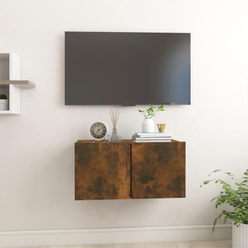 RMIHSJG TV-Wandschrank Räuchereiche tv Board lowboard kommode tv unterschrank 60x30x30 cm Holzwerkstoff von RMIHSJG